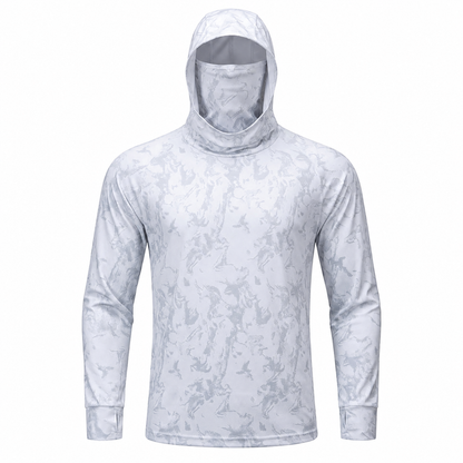 UPF 50+ Anti-UV-Angelhoodie mit integrierter Balaklava