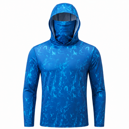 UPF 50+ Anti-UV-Angelhoodie mit integrierter Balaklava