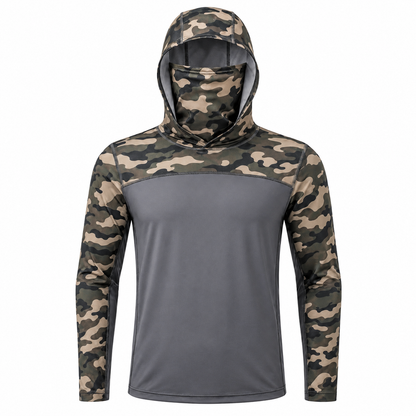 UPF 50+ Anti-UV-Angelhoodie mit integrierter Balaklava
