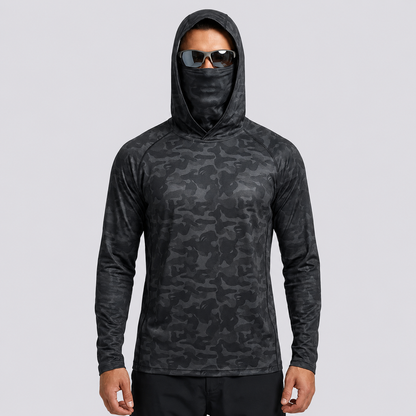 UPF 50+ Anti-UV-Angelhoodie mit integrierter Balaklava