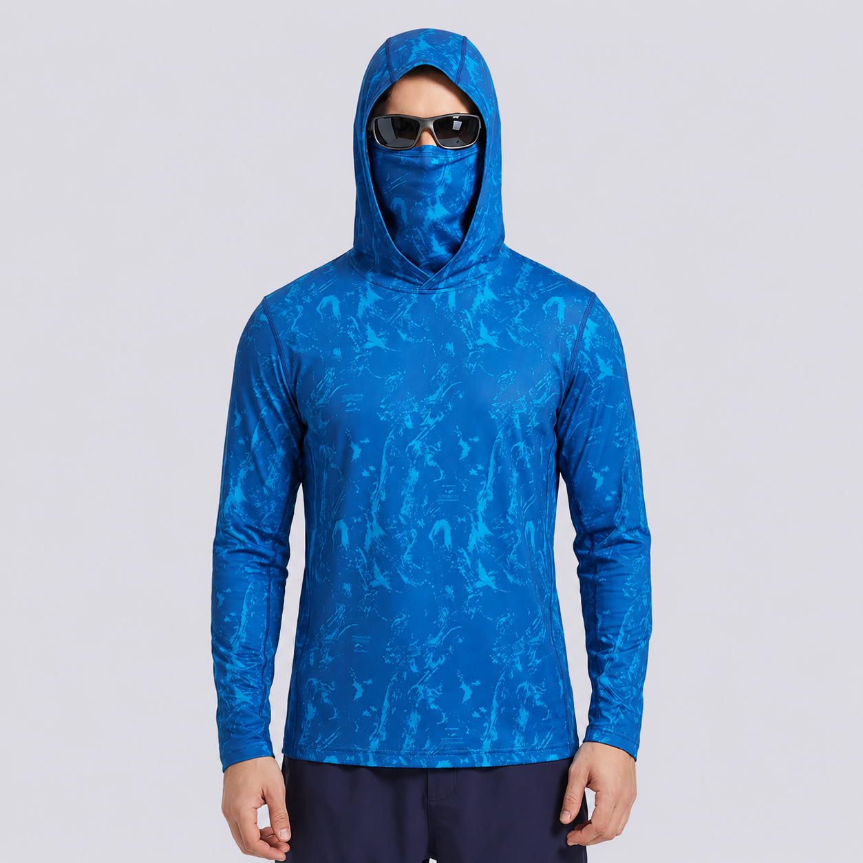 UPF 50+ Anti-UV-Angelhoodie mit integrierter Balaklava