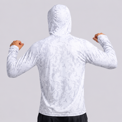 UPF 50+ Anti-UV-Angelhoodie mit integrierter Balaklava